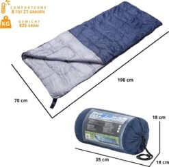 Slaapzak Envelop Dekenmodel - Zomer - 190cm X 70cm - Met Hoes -Outdoor Camping Winkel 1200x1181 3