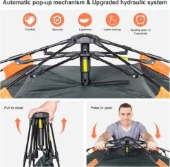 Merkloos Kamping Tent / Absolutely Waterproof, Lightweight Camping Tent With - Tent Ideal For Camping In The Garden, Dome Tent, -Outdoor Camping Winkel 1200x1182 5