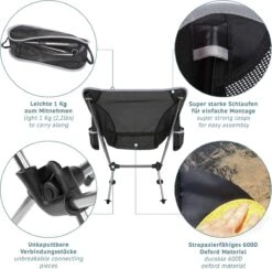 Smartpeas Camping Stoel Van Stevig 600D Polyester En Aluminium - Lichtgewicht En Opvouwbaar - Camping Gadget Inclusief Zijzakken +Plus: Strandmat & Draagtas -Outdoor Camping Winkel 1200x1186 2