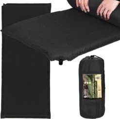 Springos Slaapmat | Zelfopblazend | 180 Cm | Inclusief Hoes | Zwart -Outdoor Camping Winkel 1200x1190 11