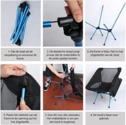 Lopoleis® Campingstoel – Campingstoel Opvouwbaar – Visstoel – Vouwstoel – Strandstoel – Inklapbaar – Lichtgewicht – Outdoor Stoel - Hoge Rugleuning -Outdoor Camping Winkel 1200x1190