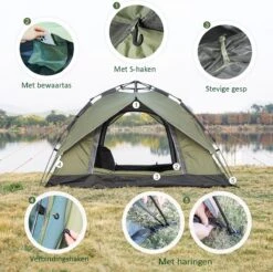 Sens Design Pop Up Tent - Tent - 2-3 Personen -Outdoor Camping Winkel 1200x1197 7