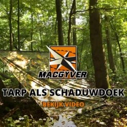 MacGyver® ‘3-in-1’ Tent | Tarp – Schaduwdoek – Hangmat | Strandtent | Outdoor-tent | Shelter | Vistent | 280 X 280 Cm | Camouflage | Waterdicht | Lichtgewicht -Outdoor Camping Winkel 1200x1198 16