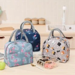 Koeltas - Lunchtas - Volwassenen En Kinderen - Compact & Handig: Zomer - Picknick -School - Lunch - Werk - Grijs Flamingo -Outdoor Camping Winkel 1200x1198 7