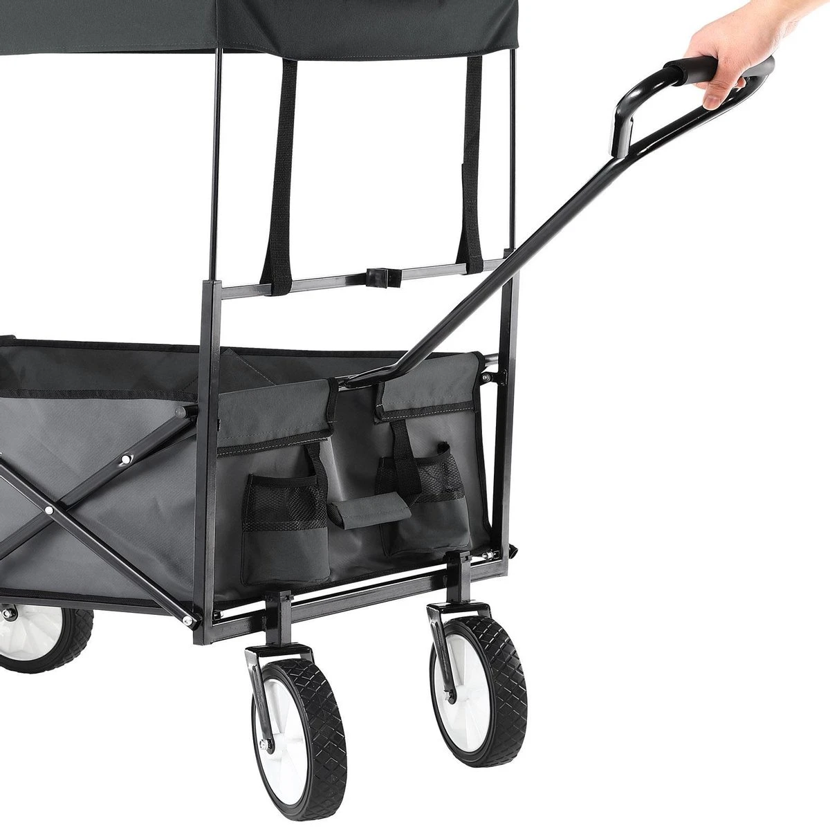 Monzana Bolderkar Opvouwbaar - 100 Liter - Met Afneembaar Dak Grijs 9 Monzana Bolderkar Opvouwbaar - 100 Liter - Met Afneembaar Dak Grijs - Afbeelding 7