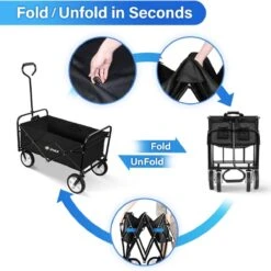 Rijoka Opvouwbare Bolderkar/Bolderwagen | Met Dakje En Draagtas | Zwart -Outdoor Camping Winkel 1200x1200 1059