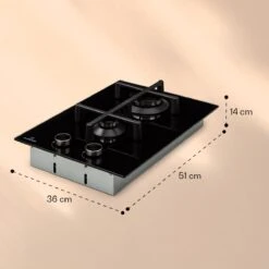 Illuminosa Domino Gaskookplaat 2-pits Sabaf Branders Glaskeramiek -Outdoor Camping Winkel 1200x1200 1067