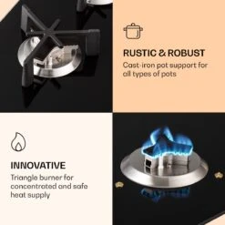 Trifecta 6 Gaskookplaat 6-pits Grote, Normale En Extra Glaskeramische Branders -Outdoor Camping Winkel 1200x1200 1070