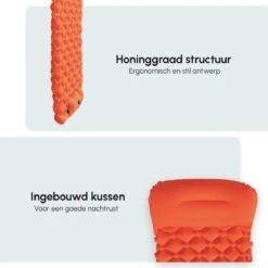 AirFeel Lichtgewicht Opsblaasbaar Slaapmatje - Ingebouwde Pomp En Kussen - 196 X 60 X 6 Cm - Orange -Outdoor Camping Winkel 1200x1200 1248