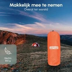 AirFeel Lichtgewicht Opsblaasbaar Slaapmatje - Ingebouwde Pomp En Kussen - 196 X 60 X 6 Cm - Orange -Outdoor Camping Winkel 1200x1200 1250