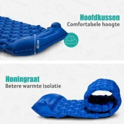 TRVLMORE Slaapmat - Zelfopblazend - 1 Persoons - Ingebouwde Pomp En Kussen - Blauw -Outdoor Camping Winkel 1200x1200 1260