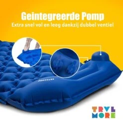 TRVLMORE Slaapmat - Zelfopblazend - 1 Persoons - Ingebouwde Pomp En Kussen - Blauw -Outdoor Camping Winkel 1200x1200 1261