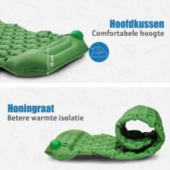 TRVLMORE Slaapmat - Zelfopblazend - 1 Persoons - Ingebouwde Pomp En Kussen - Groen -Outdoor Camping Winkel 1200x1200 1276