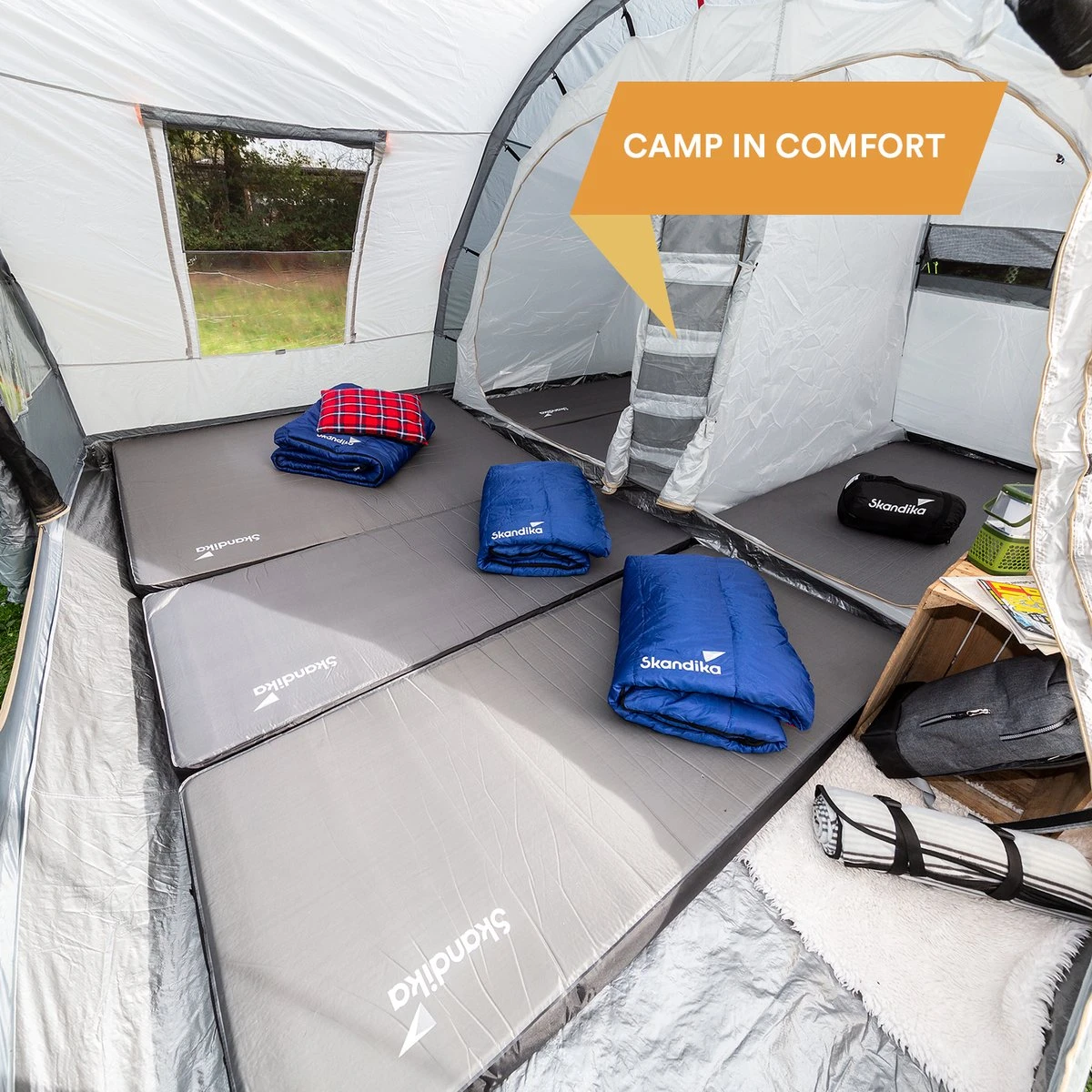 Skandika Easy Single Zelfopblaasbaar Slaapmat – Slaapmat – Slaapmat Zelfopblazend – Logeerbed – Polyester, PVC - Premium Zelfopblazend Luchtbed, Antislip-materiaal, Ideaal Voor Camping – Outdoor, Camping – Kamperen – 196 X 60 X 10 Cm – 3.2kg - Grijs 6 Skandika Easy Single Zelfopblaasbaar Slaapmat – Slaapmat – Slaapmat Zelfopblazend – Logeerbed – Polyester, PVC - Premium Zelfopblazend Luchtbed, Antislip-materiaal, Ideaal Voor Camping – Outdoor, Camping – Kamperen – 196 X 60 X 10 Cm – 3.2kg - Grijs - Afbeelding 4
