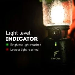 Favour L0818 Retro Camping Lamp Oplaadbaar LED, 320 Lumen, IP64 Waterdicht, Draagbare Kampeerlamp, Tentlamp, Acculamp, Traploos Dimbare Lamp Incl. Kaarslicht-modus, Groen -Outdoor Camping Winkel 1200x1200 1317