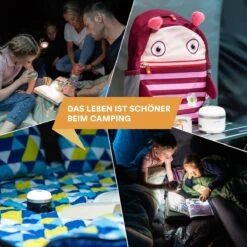 Skandika Campinglamp Tarfala – Tentlampen – Campinglampen – Kampeerlamp – Tentlamp Oplaadbaar, Traploos Dimbaar, Ophanghaak, USB Aansluiting – 3600 MAh Powerbank – Warm Wit, Koel Wit, 110 H Batterij – Tentlamp Buiten – Energieklasse A ++ - Zwart -Outdoor Camping Winkel 1200x1200 1390