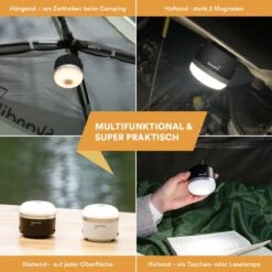 Skandika Campinglamp Tarfala – Tentlampen – Campinglampen – Kampeerlamp – Tentlamp Oplaadbaar, Traploos Dimbaar, Ophanghaak, USB Aansluiting – 3600 MAh Powerbank – Warm Wit, Koel Wit, 110 H Batterij – Tentlamp Buiten – Energieklasse A ++ - Zwart -Outdoor Camping Winkel 1200x1200 1391