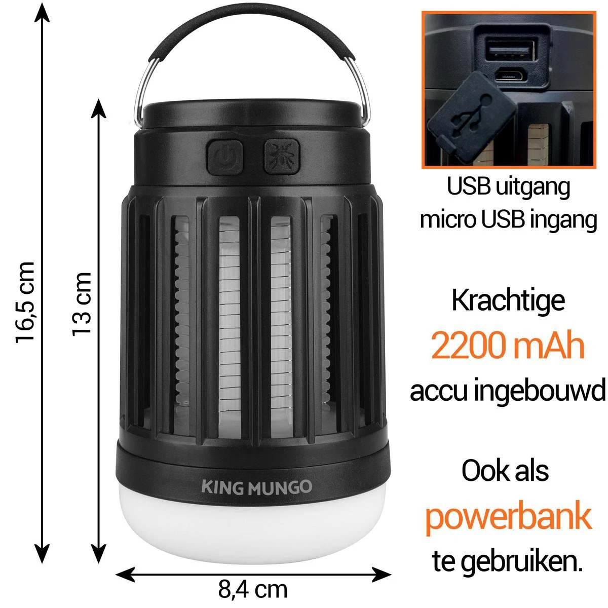 Anti Muggenlamp LED Camping Lamp | Thuis Muggen Vanger Lamp Oplaadbaar | King Mungo 11 Anti Muggenlamp LED Camping Lamp | Thuis Muggen Vanger Lamp Oplaadbaar | King Mungo - Afbeelding 9