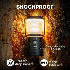 Favour L1061 Camping Lamp LED, 875 Lumen, IP64, Waterdicht, Draagbare Kampeerlamp, Tentlamp, Schokbestendig, 4 Verschillende Lichtmodi Incl Kaarslicht-modus, Afneembaar Deksel, Handig & Compact Formaat -Outdoor Camping Winkel 1200x1200 1414