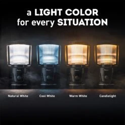 Favour L0434 Camping Lamp LED, 1105 Lumen, IP64, Waterdicht, Draagbare Kampeerlamp, Tentlamp, Schokbestendig, 4 Verschillende Lichtmodi Inclusief Kaarslicht-modus, Afneembaar Deksel & Compact Formaat -Outdoor Camping Winkel 1200x1200 1444