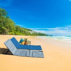 Strandmat Opvouwbaar Met Schouderband - Strandstoel Grijs 145x47x52 -Outdoor Camping Winkel 1200x1200 21