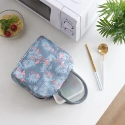 Koeltas - Lunchtas - Volwassenen En Kinderen - Compact & Handig: Zomer - Picknick -School - Lunch - Werk - Grijs Flamingo -Outdoor Camping Winkel 1200x1200 234
