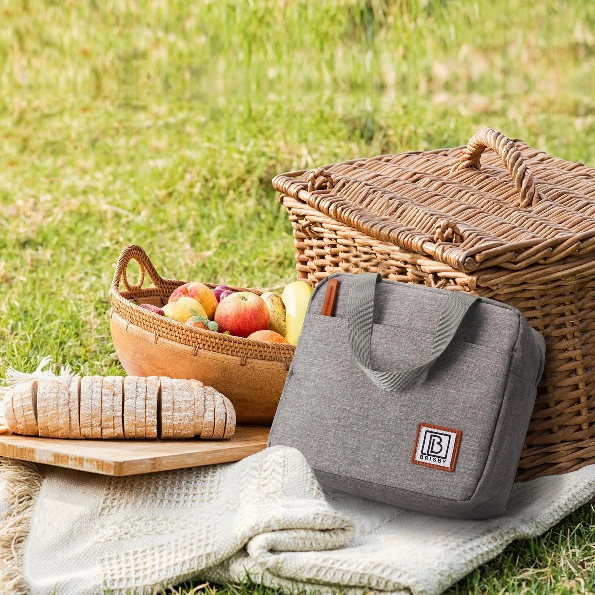 Brisby 4 Laags Geïsoleerde Koeltas - Lunchtas 4 Liter - Lichtgrijs 8 Brisby 4 Laags Geïsoleerde Koeltas - Lunchtas 4 Liter - Lichtgrijs - Afbeelding 6