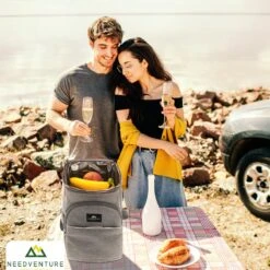 Needventure Koeltas - Lunchtas - Koelrugtas - Picknicktas - 20 Liter - Flessenhouder - Bieropener - Grijs -Outdoor Camping Winkel 1200x1200 349