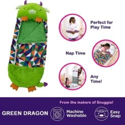 Draak Slaapzak -160 Cms | Kinderslaapzak | Slaapzak Junior | Nappers | Children Sleeping Bag | Kinderen Slaapzak | Super Soft 2 In 1 Fun Pillow &Sleepy For Boys | Draak Slaapzak | Zachte Slaapzak | Knuffel Slaapzak | 2 In 1 Slaapzak | Kinderen -Outdoor Camping Winkel 1200x1200 415