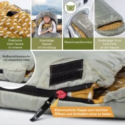 Skandika Dundee Flannel-R Slaapzak – Slaapzakken – Slaapzakken Volwassen - Maat M – Unisex - Katoen, Luxe Kwaliteit, Dubbele Slaapzak, 3 Seizoenen, Tot -20°C - 220 X 80 Cm - Outdoor Kampeerslaapzak – Ritssluiting Rechts - Grijs/geel 11 Skandika Dundee Flannel-R Slaapzak – Slaapzakken – Slaapzakken Volwassen - Maat M – Unisex - Katoen, Luxe Kwaliteit, Dubbele Slaapzak, 3 Seizoenen, Tot -20°C - 220 X 80 Cm - Outdoor Kampeerslaapzak – Ritssluiting Rechts - Grijs/geel -Outdoor Camping Winkel 1200x1200 476