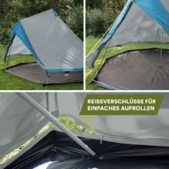 Skandika Tipii II Tent – Tipi-tenten – Teepee – 8 Persoons Campingtent – Muggengaas – 250 Cm Stahoogte – Uitneembare Tentvloer – 3000 Mm Waterkolom – Indische Tent, Partytent, Festivaltent – Outdoor, Camping, Tuin – Kamperen – Grijs/turquoise -Outdoor Camping Winkel 1200x1200 557