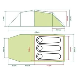 Coleman Tasman 3 Tunneltent - 3-Persoons - Groen -Outdoor Camping Winkel 1200x1200 560