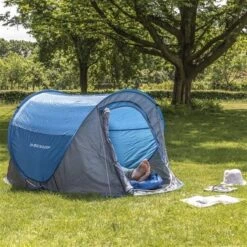 Dunlop Pop Up Tent 220 X 120 X 90 Cm - Grijs/ Blauw - 1 Persoons -Outdoor Camping Winkel 1200x1200 571