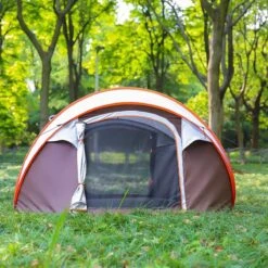 Fly Lab Luxe Pop Up Tent - Kampeer Tent - Grijs/Oranje - 4 Persoons -Outdoor Camping Winkel 1200x1200 605