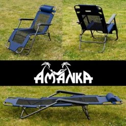 Ligstoel 155x60cm - Opvouwbaar Campingstoel Ligbed Strandstoel Tuinstoel Vouwligstoel Blauw -Outdoor Camping Winkel 1200x1200 61