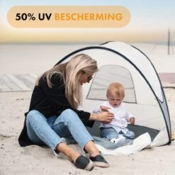 Deryan Luxe Pop Up Strandtent - Anti-UV 50+ - Cream -Outdoor Camping Winkel 1200x1200 628