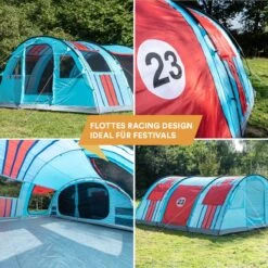 Skandika Gotland Tunneltent Voor 6 Personen, Grote Familietent In Racing-design, Ingenaaide Tentbodem, Waterdicht, 5000 Mm Waterkolom, Slaapcabine Met Scheidingswand, Muggennet (let Op, Komt Met Kleurfouten) -Outdoor Camping Winkel 1200x1200 666