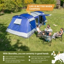 Skandika Montana 8 Tent – Tunneltenten – 8 Persoons Tent – Campingtent – 200 Cm Stahoogte – 2-4 Slaapcabines - Muggengaas – Familietent – 4 Ingangen – 700 X 310 X 200 Cm (L X B X H) - 5000 Mm Waterkolom – Outdoor, Camping – Kamperen – Blauw 14 Skandika Montana 8 Tent – Tunneltenten – 8 Persoons Tent – Campingtent – 200 Cm Stahoogte – 2-4 Slaapcabines - Muggengaas – Familietent – 4 Ingangen – 700 X 310 X 200 Cm (L X B X H) - 5000 Mm Waterkolom – Outdoor, Camping – Kamperen – Blauw -Outdoor Camping Winkel 1200x1200 680