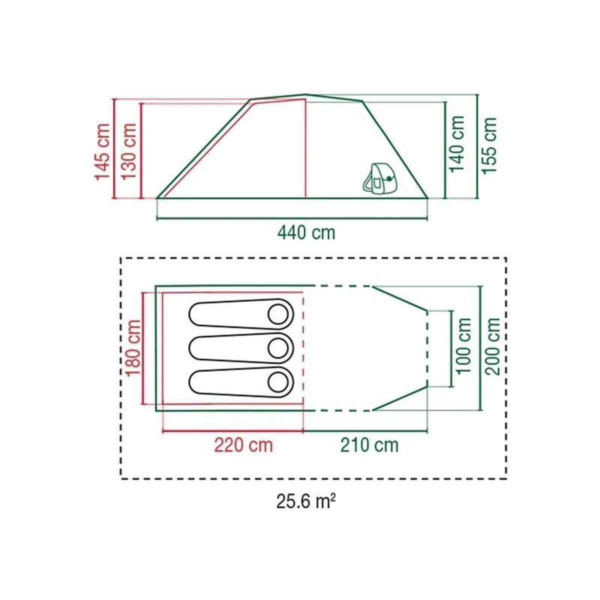 Coleman Chimney Rock 3 Plus Tunneltent - Verduisterend - 3-Persoons 6 Coleman Chimney Rock 3 Plus Tunneltent - Verduisterend - 3-Persoons - Afbeelding 5