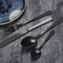 SMILON Bestekset In Koffer Zwart - 16 Delig Messen Vorken Lepels Voor 4 Personen - Camping - Ideaal Voor Reizen, Kamperen, Thuis -Outdoor Camping Winkel 1200x1200 698