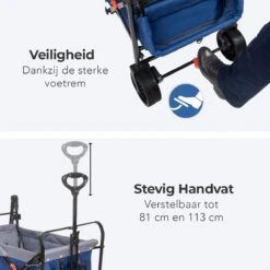 LifeGoods Bolderkar - Opvouwbaar - Tot 120KG - 103L - Extra Draagtas En Duwstang - Wasbaar Polyester - 98x45cm - Blauw/Grijs 22 LifeGoods Bolderkar - Opvouwbaar - Tot 120KG - 103L - Extra Draagtas En Duwstang - Wasbaar Polyester - 98x45cm - Blauw/Grijs -Outdoor Camping Winkel 1200x1200 730