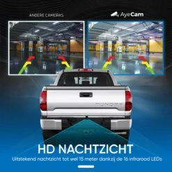 AyeCam Achteruitrijcamera - 4,3 Inch Scherm - 2 Kanaals – Nachtzicht - Incl. Begeleidingslijnen -Outdoor Camping Winkel 1200x1200 751