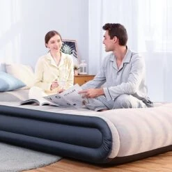 Sable Luxe Queen Size 2 Persoons Luchtmatras Met Ingebouwd Kussen, Opblaasbaar Luchtbed Met Ingebouwde Elektrische Pomp Voor Kamperen, Reizen Of Overnachtende Gasten Of Festival -Outdoor Camping Winkel 1200x1200 758