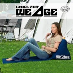 CKB LTD - Chill Out - Luchtbed - Campingstoel - Wedge Opblaasbare Ligstoel - Blauw Strandstoel 1 Persoons Volwassen Luchtbedden Kampeerstoel Vouwstoel Stoel Slaapmatje Slaapmatten Opvouwbaar Volwassenen Tuinstoel Opblaasstoel Kampeerstoelen Lucht -Outdoor Camping Winkel 1200x1200 80