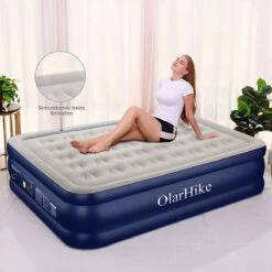 OlarHike Queen Size Luchtmatras Met Geïntegreerde Elektrische Pomp, Zelfopblazend Luchtbed, Voor 2 Personen, Premium Gastenbed, Opblaasbaar Matras Voor Camping Of Thuisgebruik, 203 X 152 X 46 Cm -Outdoor Camping Winkel 1200x1200 813