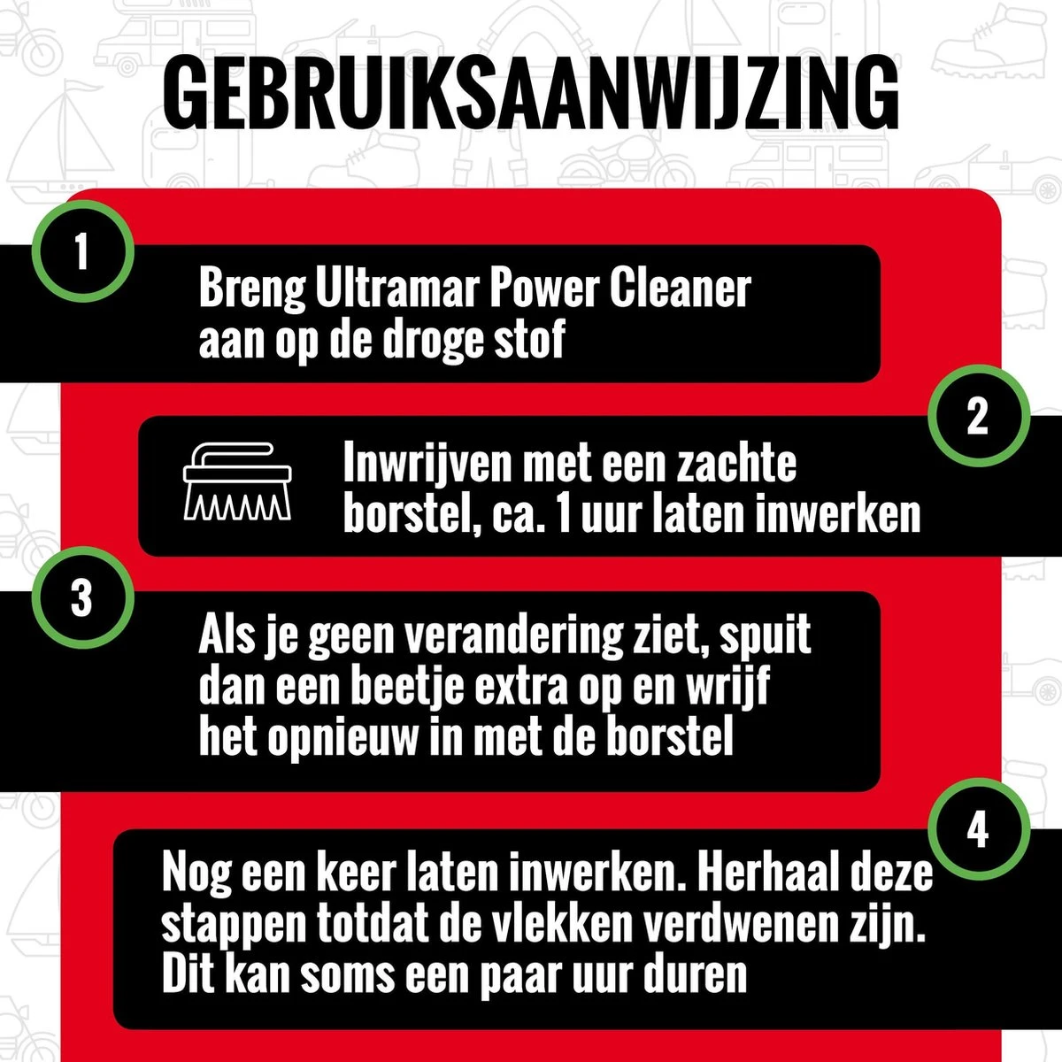 Ultramar - Power Cleaner 1L - Tentdoekreiniger Voor Bootkap, Tent, Cabriodak 8 Ultramar - Power Cleaner 1L - Tentdoekreiniger Voor Bootkap, Tent, Cabriodak - Afbeelding 6