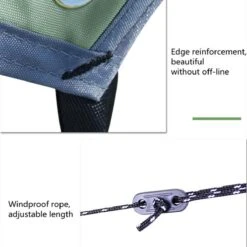 Merkloos TDR - Outdoor Draagbaar Zonnescherm Met Opbergtas - Waterdicht - Tarps Voor Kamperen 300 *300cm - 3-4 Personen -Leger Groen -Outdoor Camping Winkel 1200x1200 928