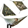 MacGyver® ‘3-in-1’ Tent | Tarp – Schaduwdoek – Hangmat | Strandtent | Outdoor-tent | Shelter | Vistent | 280 X 280 Cm | Camouflage | Waterdicht | Lichtgewicht -Outdoor Camping Winkel 1200x1200 930