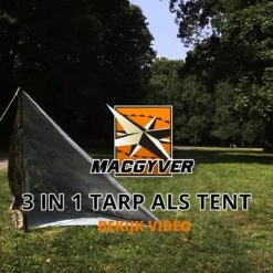 MacGyver® ‘3-in-1’ Tent | Tarp – Schaduwdoek – Hangmat | Strandtent | Outdoor-tent | Shelter | Vistent | 280 X 280 Cm | Camouflage | Waterdicht | Lichtgewicht -Outdoor Camping Winkel 1200x1200 932
