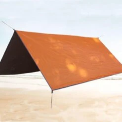 Merkloos TDR - Outdoor Draagbaar Zonnescherm Met Opbergtas - Waterdicht-SPF - Tarps Voor Kamperen300 * 300cm - 3-4Personen - Orange -Outdoor Camping Winkel 1200x1200 933
